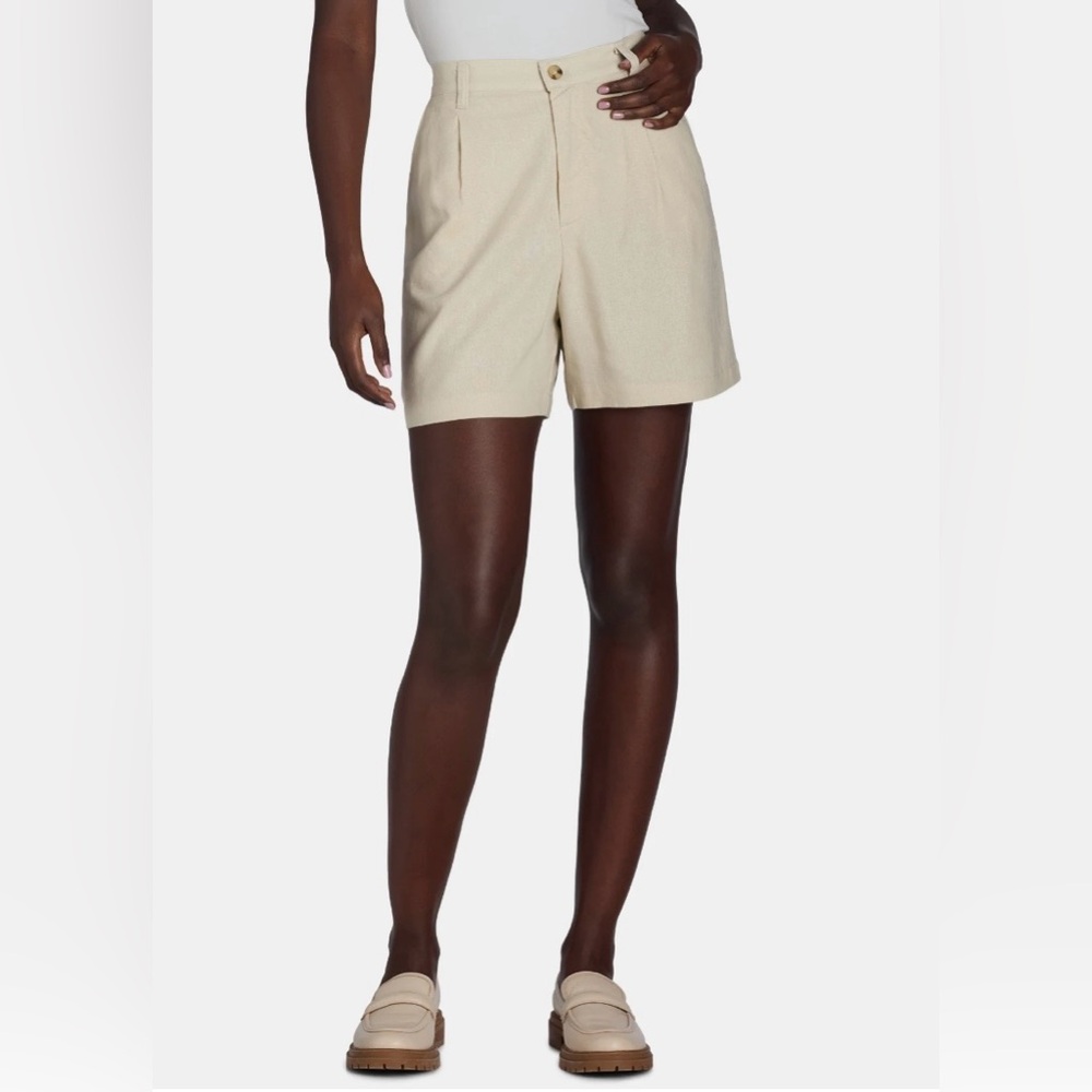NWT Time And Tru Linen Short Separates Casual Papyrus Beige Size XS (0-2)